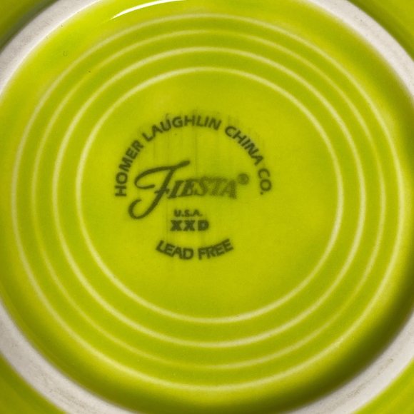 Fiesta Flat Cup & Saucer Set Of Two 2 Lemongrass by HOMER LAUGHLIN USA - Picture 5 of 12